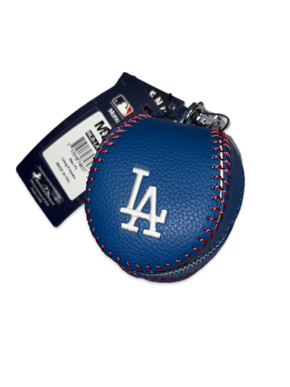 MLB LOS ANGELES DODGERS KEYCHAIN POUCH Officially Licensed Faux Leather Blue - Picture 2 of 5